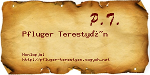 Pfluger Terestyén névjegykártya
